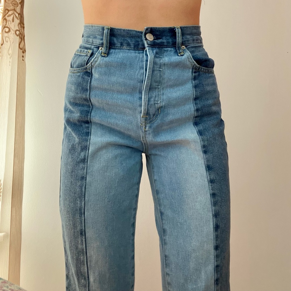 Pacsun Two Panel High Waisted Straight Leg Jeans